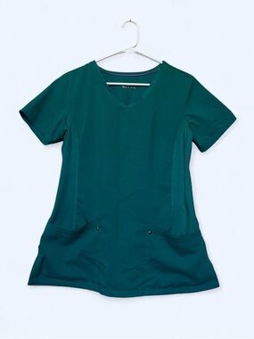 Women’s V-Neck Short Sleeve Scrub Top in Teal